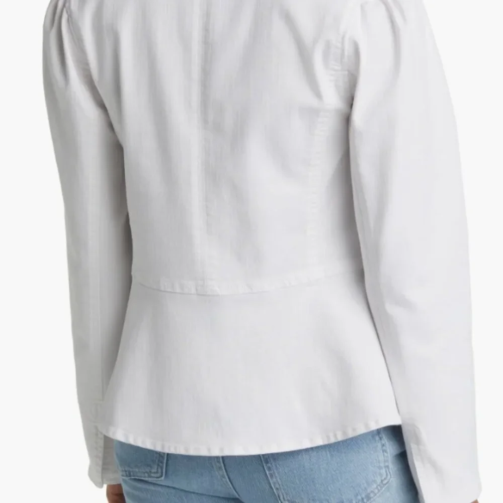 Wit & Wisdom Fit and Flare Trucker Denim Collar Jacket - Picture 3 of 5